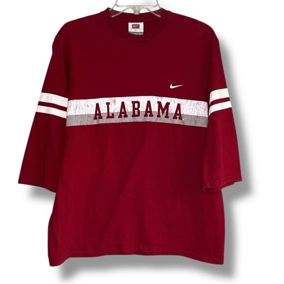 Nike Alabama Crimson Tide jersey style varsity T-shirt - Picture 1 of 6